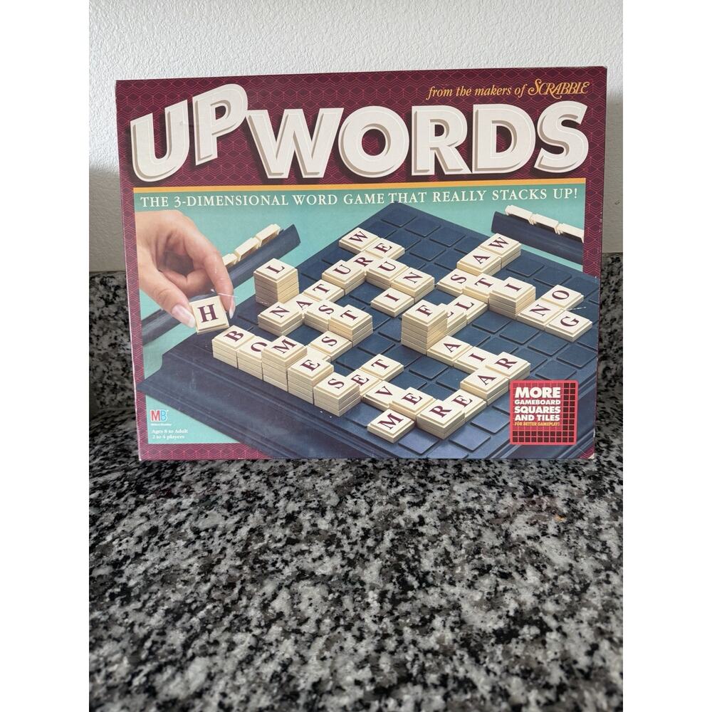Vintage 1997 Upwords Family Board Game Milton Bradley Excellent Condition